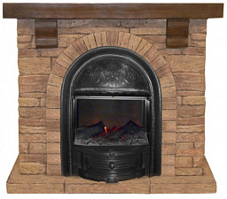 Электрический каминокомплект RealFlame Castle Hill очаг Saga бежевый RealFlame Castle Hill очаг Saga бежевый